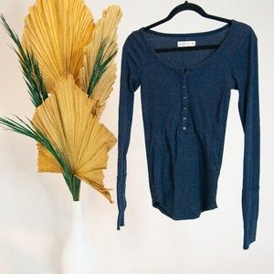 XS Abercrombie & Fitch Navy Blue Long Sleeve